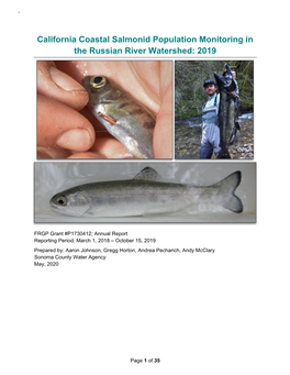 California Coastal Salmonid Population Monitoring in the Russian River Watershed: 2019