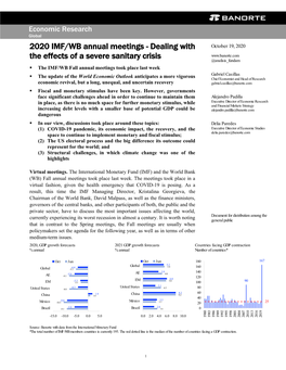 2020 IMF/WB Annual Meetings - Dealing with October 19, 2020 the Effects of a Severe Sanitary Crisis @Analisis Fundam