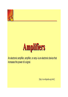 Amplifiersamplifiersamplifiers