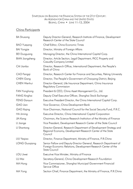 China Participants