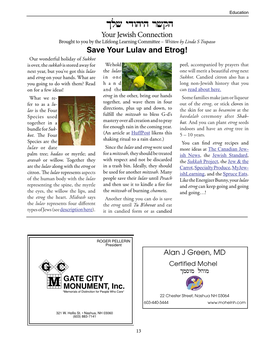 Save Your Lulav and Etrog!