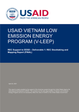 Usaid Vietnam Low Emission Energy Program (V-Leep)