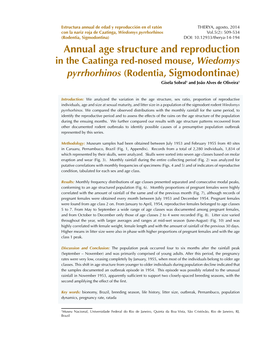 Annual Age Structure and Reproduction Pyrrhorhinos