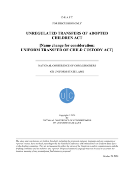 Unregulated Transfers of Adopted Children Act