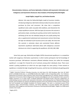 Characterization, Existence, and Pareto Optimality in Markets With