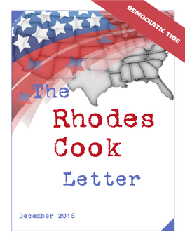 December 2018 the Rhodes Cook Letter