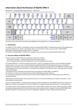 Information About the Revision of ISO/IEC 9995-3 Karl Pentzlin — Karl-Pentzlin@Europatastatur.De — 2010-10-23 This Paper Is No Official SC35 Document