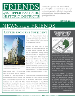 WINTER 2014 NEWS from FRIENDS