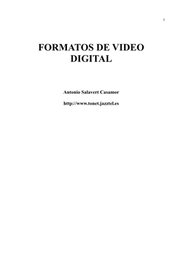 Formatos De Video Digital