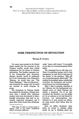 Some Perspectives on Revolution