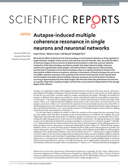 Autapse-Induced Multiple Coherence Resonance in Single Neurons And