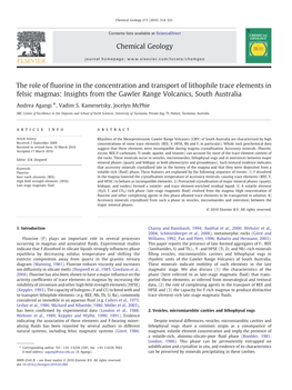 The Role of Fluorine in the Concentration and Transport of Lithophile Trace Elements in Felsic Magmas