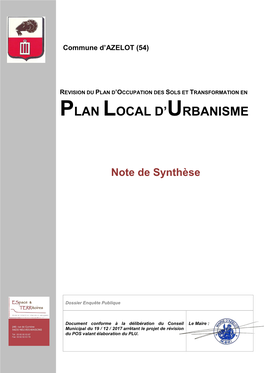 Plan Local D'urbanisme