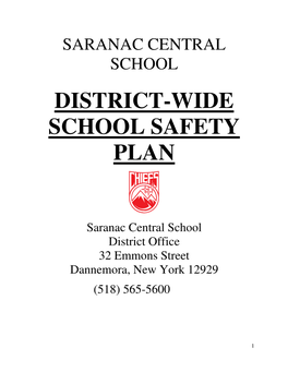 District-Wide School Safety Plan