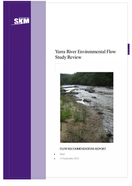 Yarra River Environmental Flow Study Review