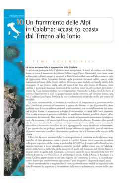 10 Un Frammento Delle Alpi in Calabria: «Coast to Coast» Dal Tirreno Allo Ionio