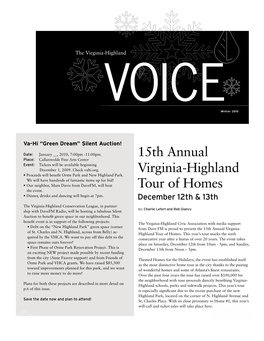 15Th Annual Virginia-Highland Tour of Homes