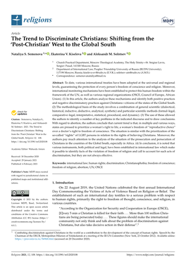 Shifting from the 'Post-Christian' West to the Global South