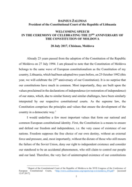 The 23Rd Anniversary of the Constitution of Moldova