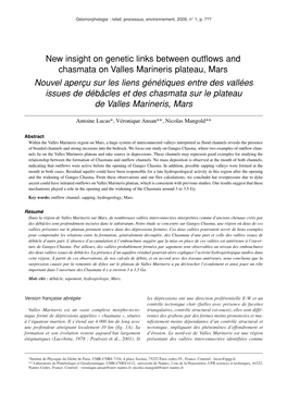 New Insight on Genetic Links Between Outflows and Chasmata on Valles