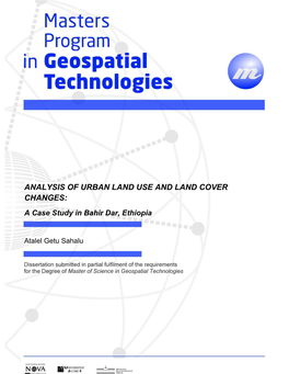 ANALYSIS of URBAN LAND USE and LAND COVER CHANGES: a Case Study in Bahir Dar, Ethiopia