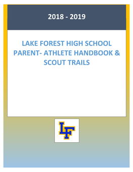 Lake Forest High School Parent- Athlete Handbook & Scout Trails