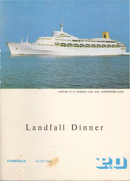 Landfall Dinner