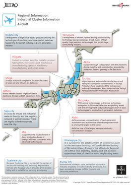 Aircraft Regional Information: Industrial Cluster Information