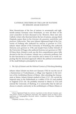 Catholic Doctrine of the Law of Nations by Johann Adam Ickstatt