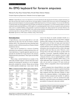 An EMG Keyboard for Forearm Amputees