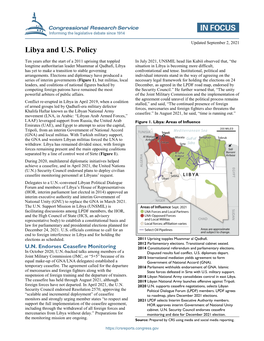 Libya and U.S. Policy