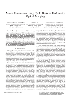 Match Elimination Using Cycle Basis in Underwater Optical Mapping