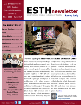 ESTH Newsletter