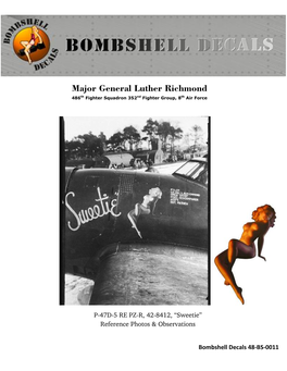 Bombshell Decals Reference Photos for Luther Richmond’S P-47D Reference Rev