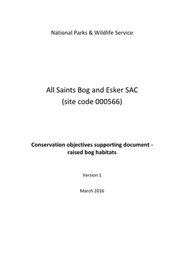 Saints Bog and Esker SAC (Site Code 000566)