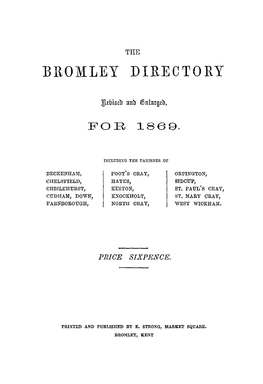 Bromley Directory