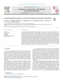 Serum Haptoglobin Response in Red Deer Naturally Infected with Tuberculosis T J