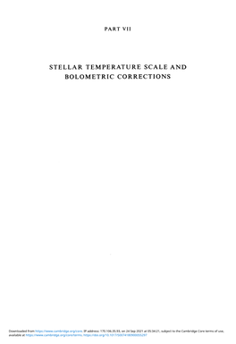 Stellar Temperature Scale and Bolometric Corrections