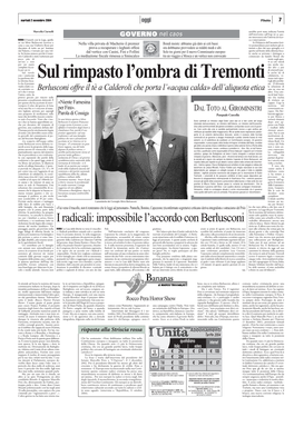 I Radicali: Impossibile L'accordo Con Berlusconi