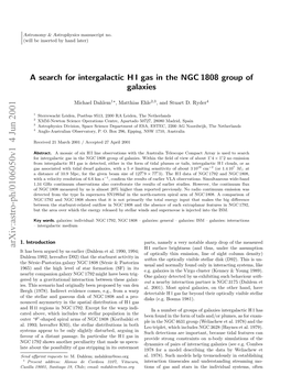 A Search for Intergalactic HI Gas in the NGC 1808 Group of Galaxies