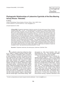 Phylogenetic Relationships of Labeonine