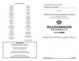 Old Dominion University Symphony Orchestra