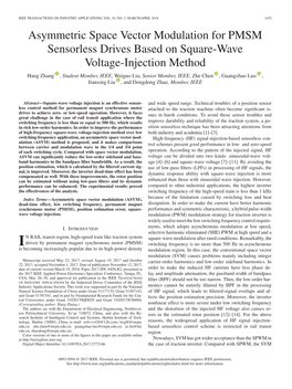 Asymmetric Space Vector Modulation for PMSM Sensorless Drives