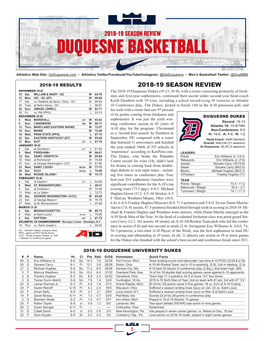 Duquesne Basketball