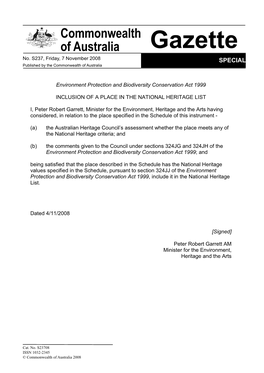 Gazette Notice (PDF