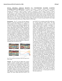 Ryugu Spectral Surface Regions Via Unsupervised Machine Learning Classification of Nirs3 Data