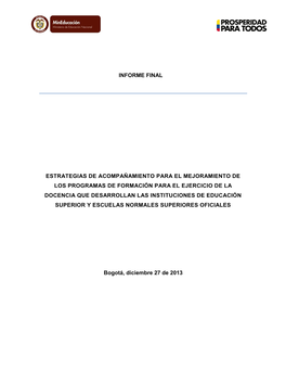 Anexo 1: Informe Final Del Proceso De Acompañamiento 2013
