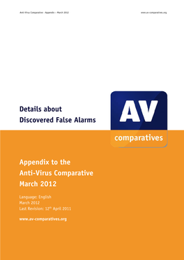 False Alarm Test March 2012