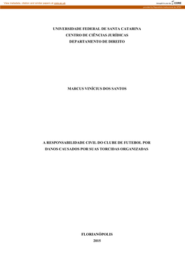 Universidade Federal De Santa Catarina Centro De Ciências Jurídicas Departamento De Direito