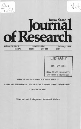 Ouffifil of Research Volume 58, No